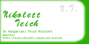 nikolett teich business card